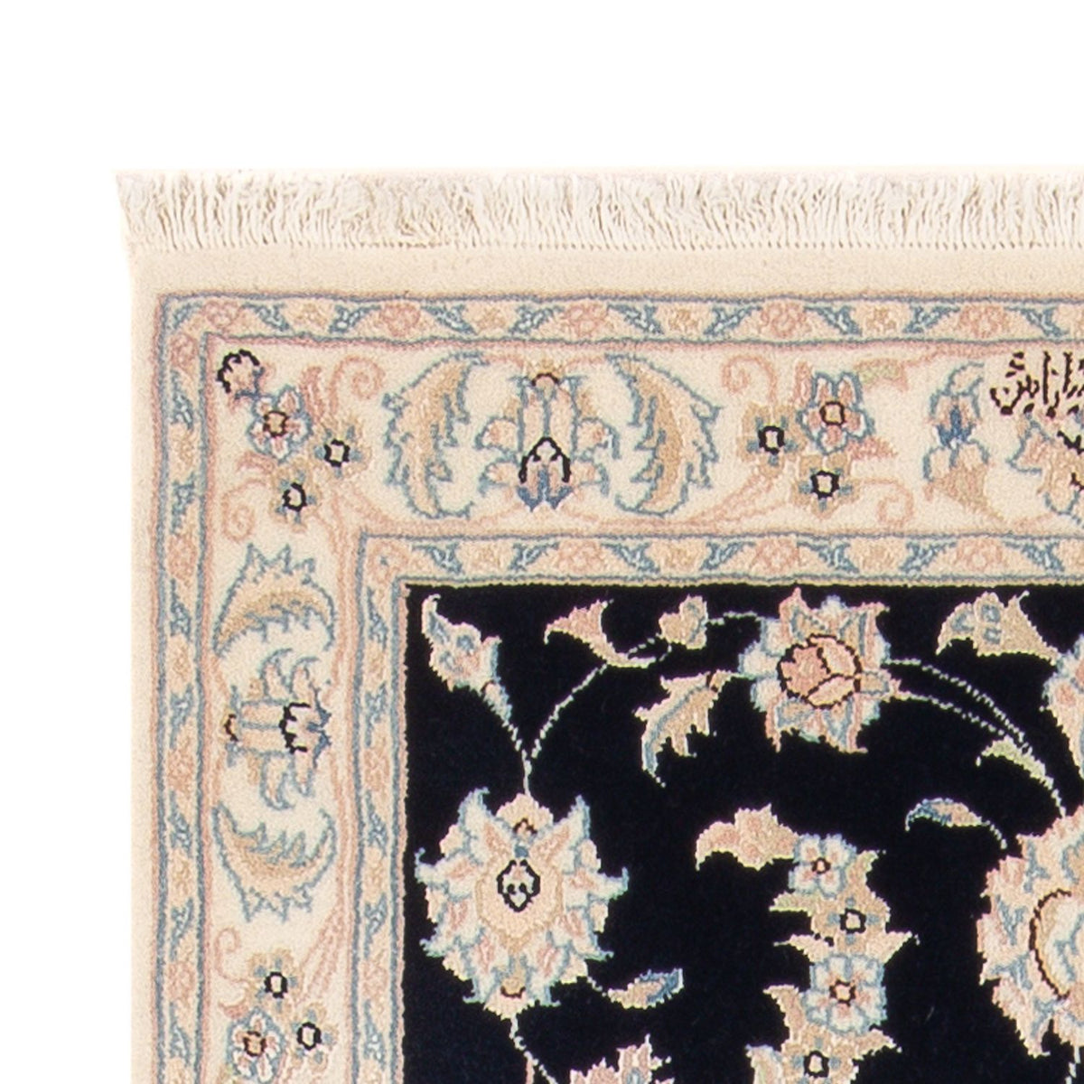 Persisk tæppe - Nain - Premium - 148 x 74 cm - mørkeblå