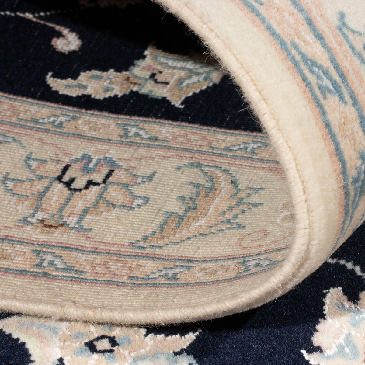 Persisk tæppe - Nain - Premium - 148 x 74 cm - mørkeblå