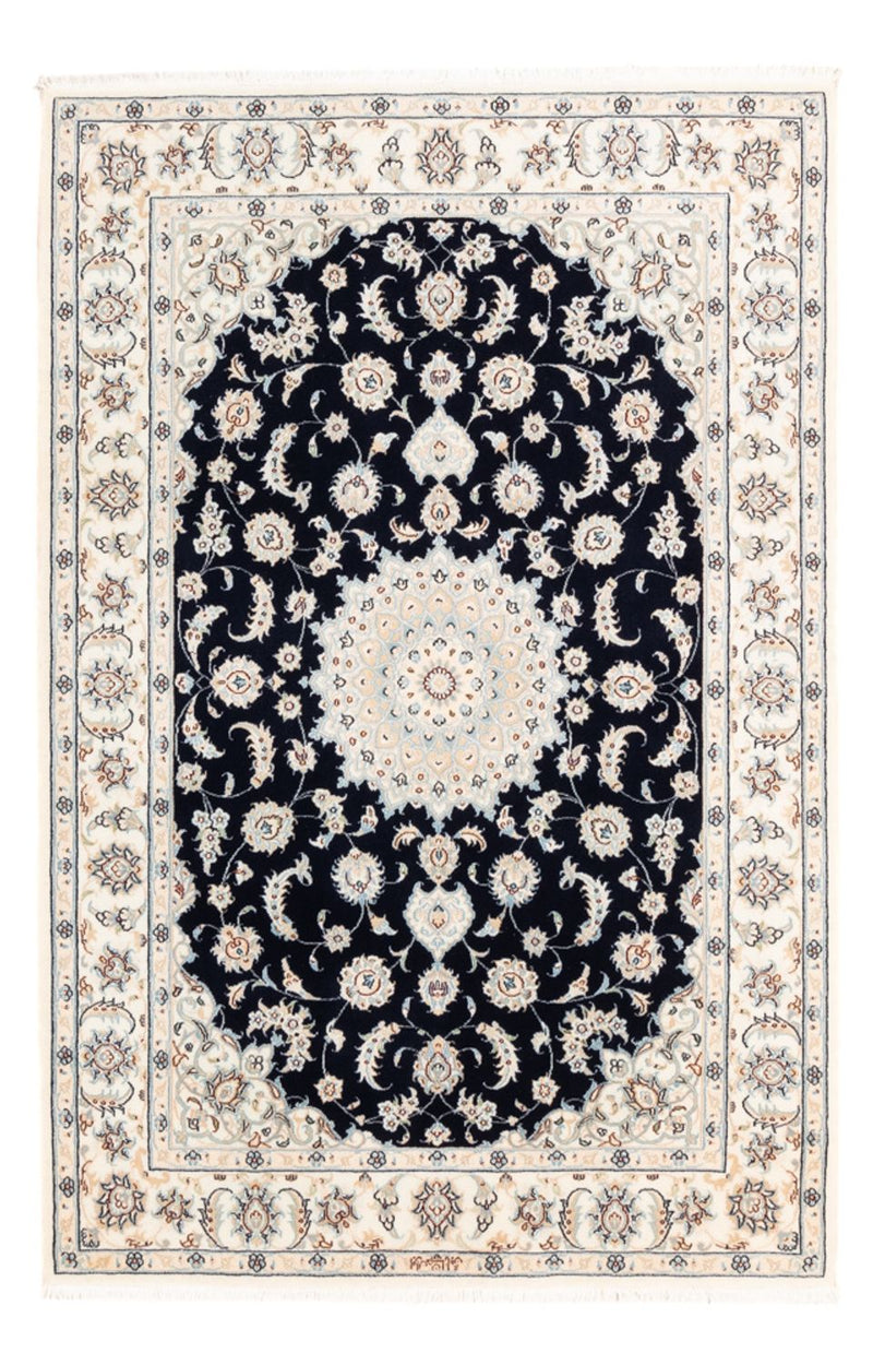 Persisk tæppe - Nain - Premium - 176 x 119 cm - mørkeblå