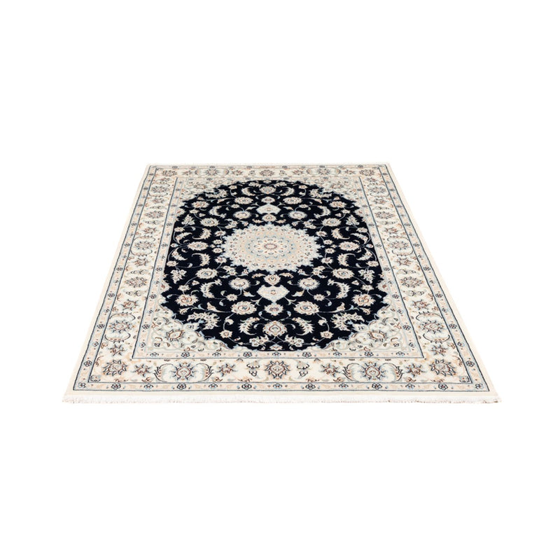 Persisk tæppe - Nain - Premium - 176 x 119 cm - mørkeblå