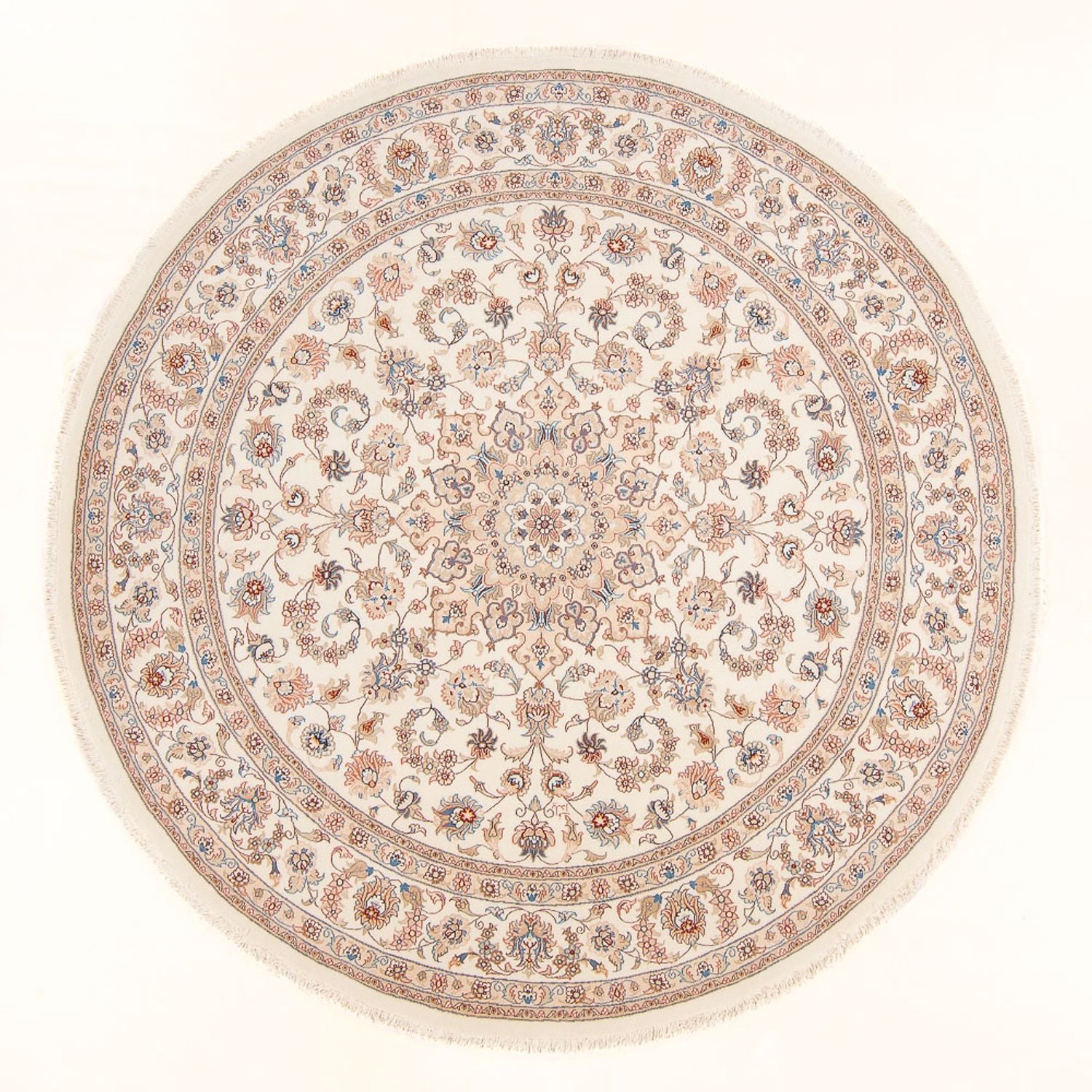 Persisk tæppe - Tabriz - Royal rundt  - 199 x 197 cm - creme
