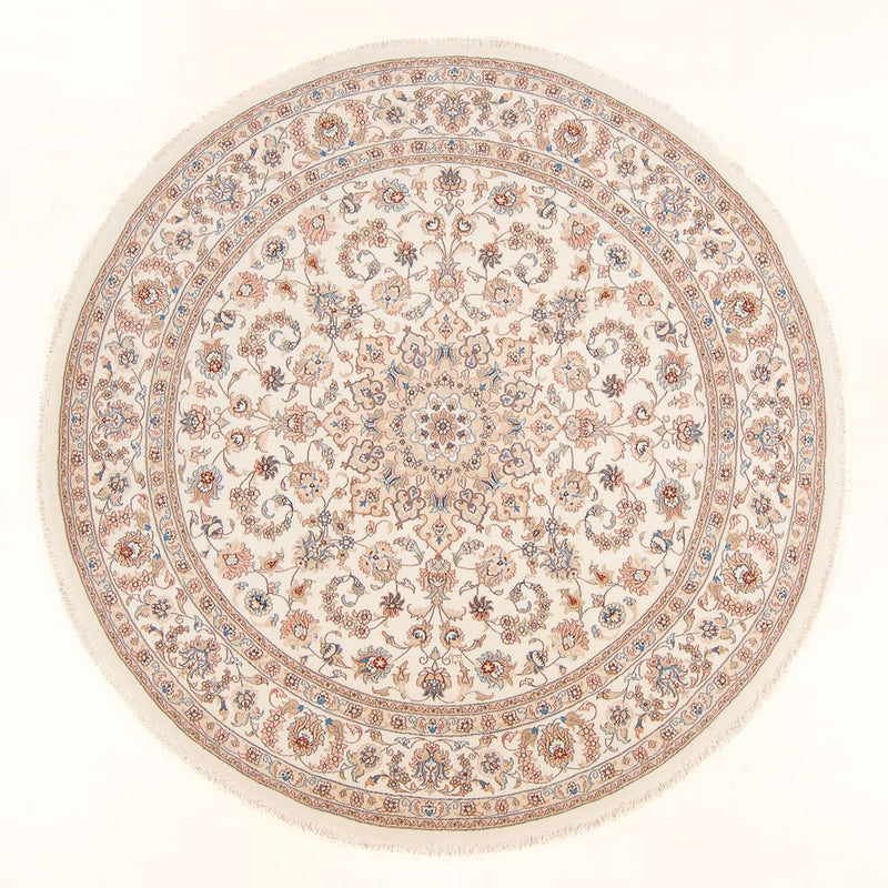 Persisk tæppe - Tabriz - Royal rundt  - 199 x 197 cm - creme