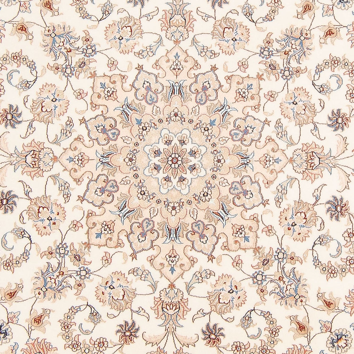 Persisk tæppe - Tabriz - Royal rundt  - 199 x 197 cm - creme