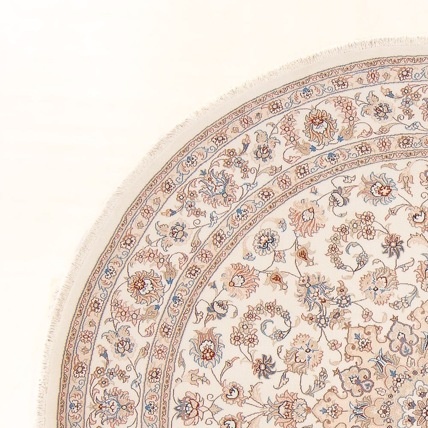Persisk tæppe - Tabriz - Royal rundt  - 199 x 197 cm - creme