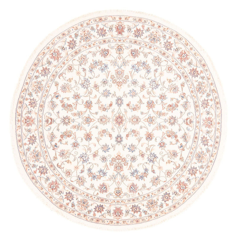 Persisk tæppe - Tabriz rundt  - 152 x 146 cm - creme