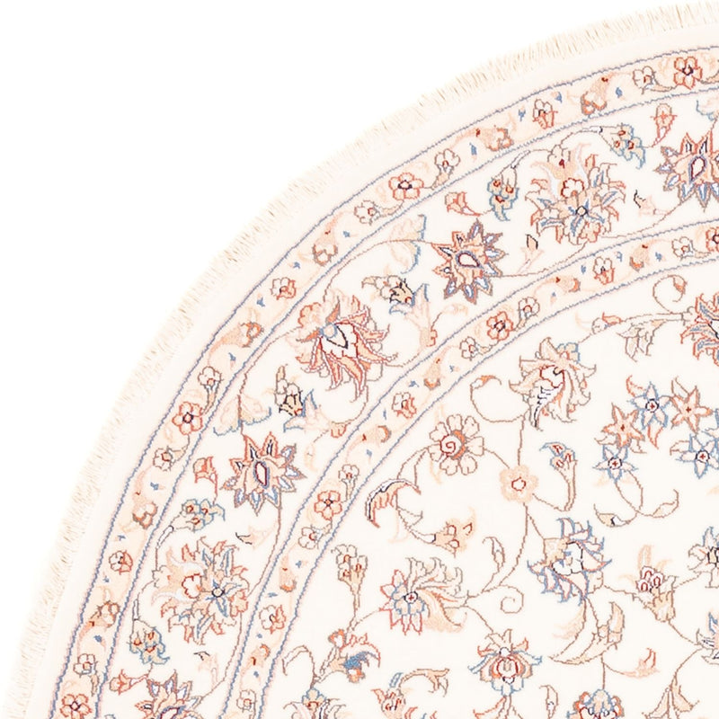 Persisk tæppe - Tabriz rundt  - 152 x 146 cm - creme