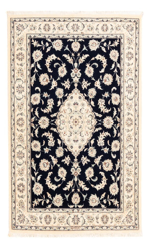 Persisk tæppe - Nain - Premium - 158 x 105 cm - mørkeblå