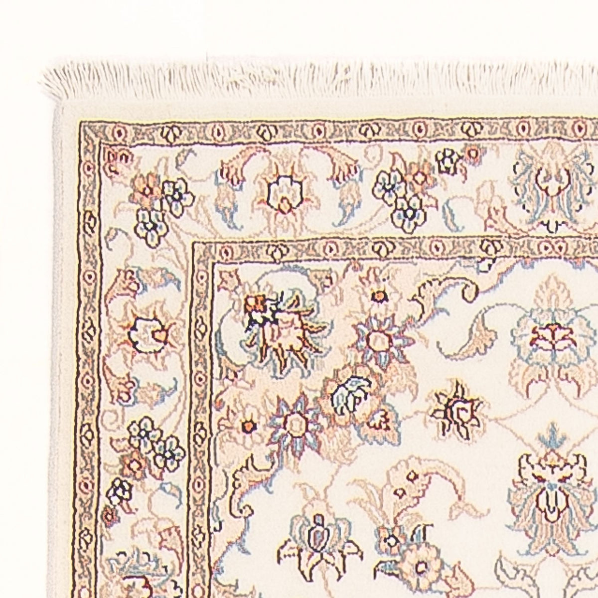 Løber Persisk tæppe - Tabriz - Royal - 250 x 80 cm - creme