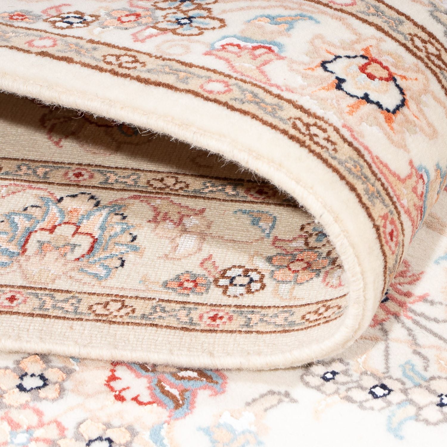 Løber Persisk tæppe - Tabriz - Royal - 250 x 80 cm - creme