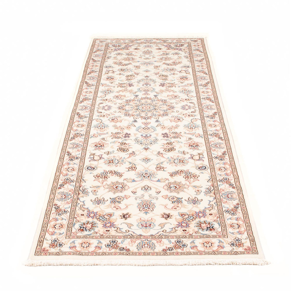 Løber Persisk tæppe - Tabriz - Royal - 250 x 80 cm - creme