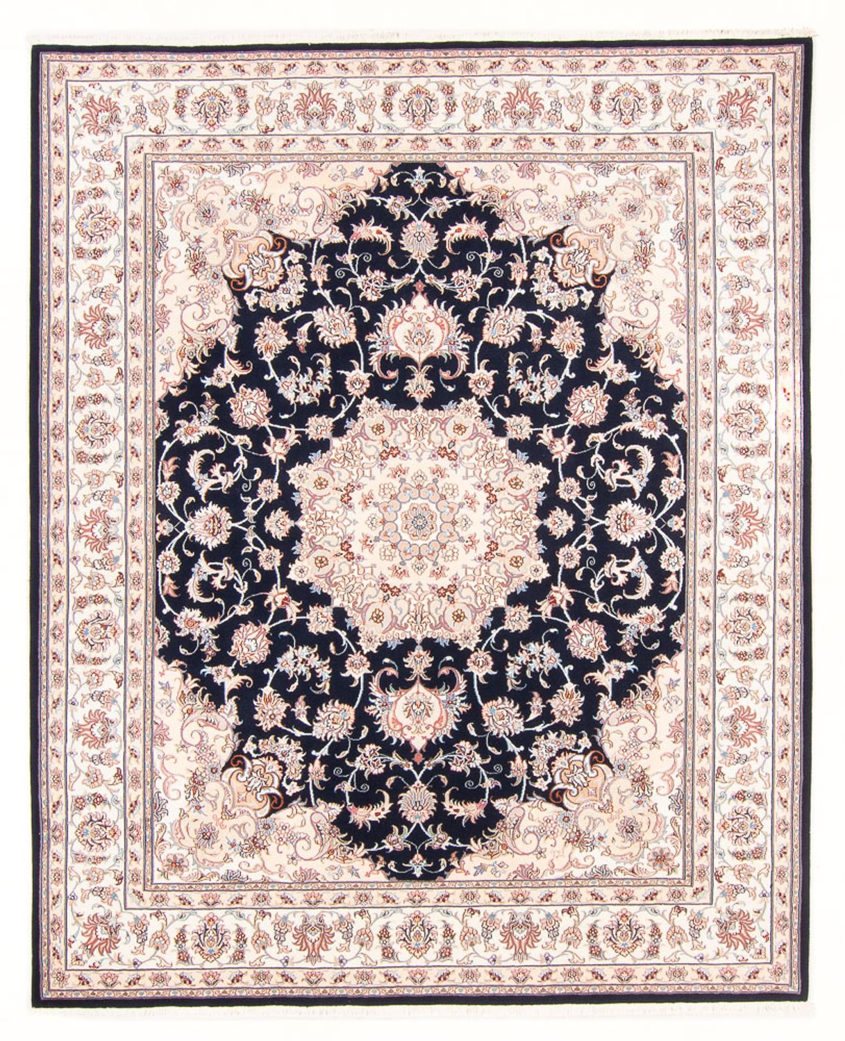 Persisk tæppe - Tabriz - Royal - 250 x 198 cm - mørkeblå