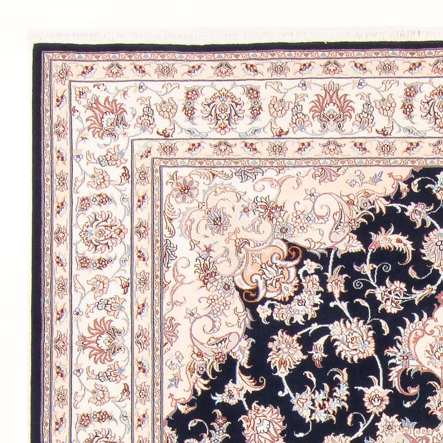 Persisk tæppe - Tabriz - Royal - 250 x 198 cm - mørkeblå