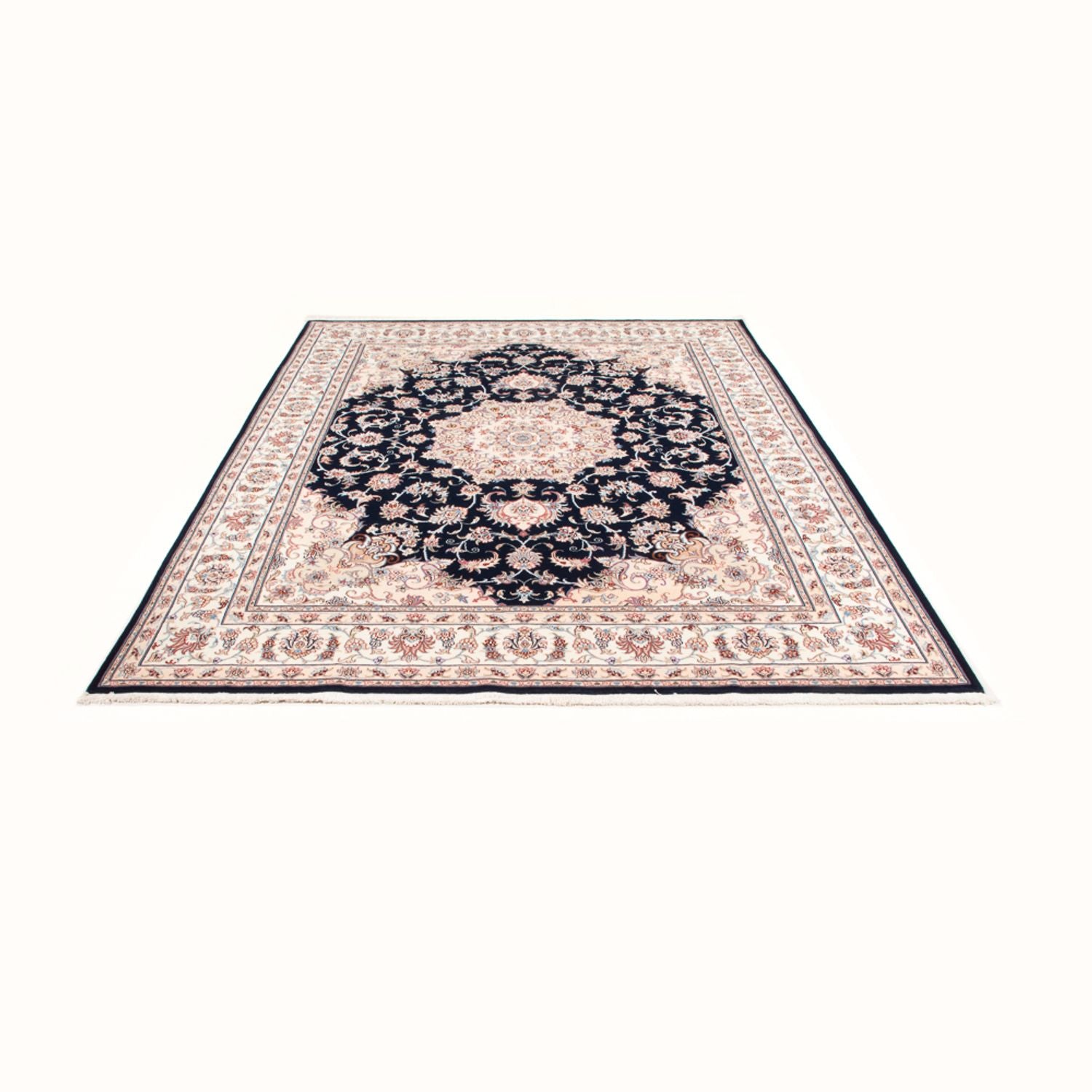 Persisk tæppe - Tabriz - Royal - 250 x 198 cm - mørkeblå