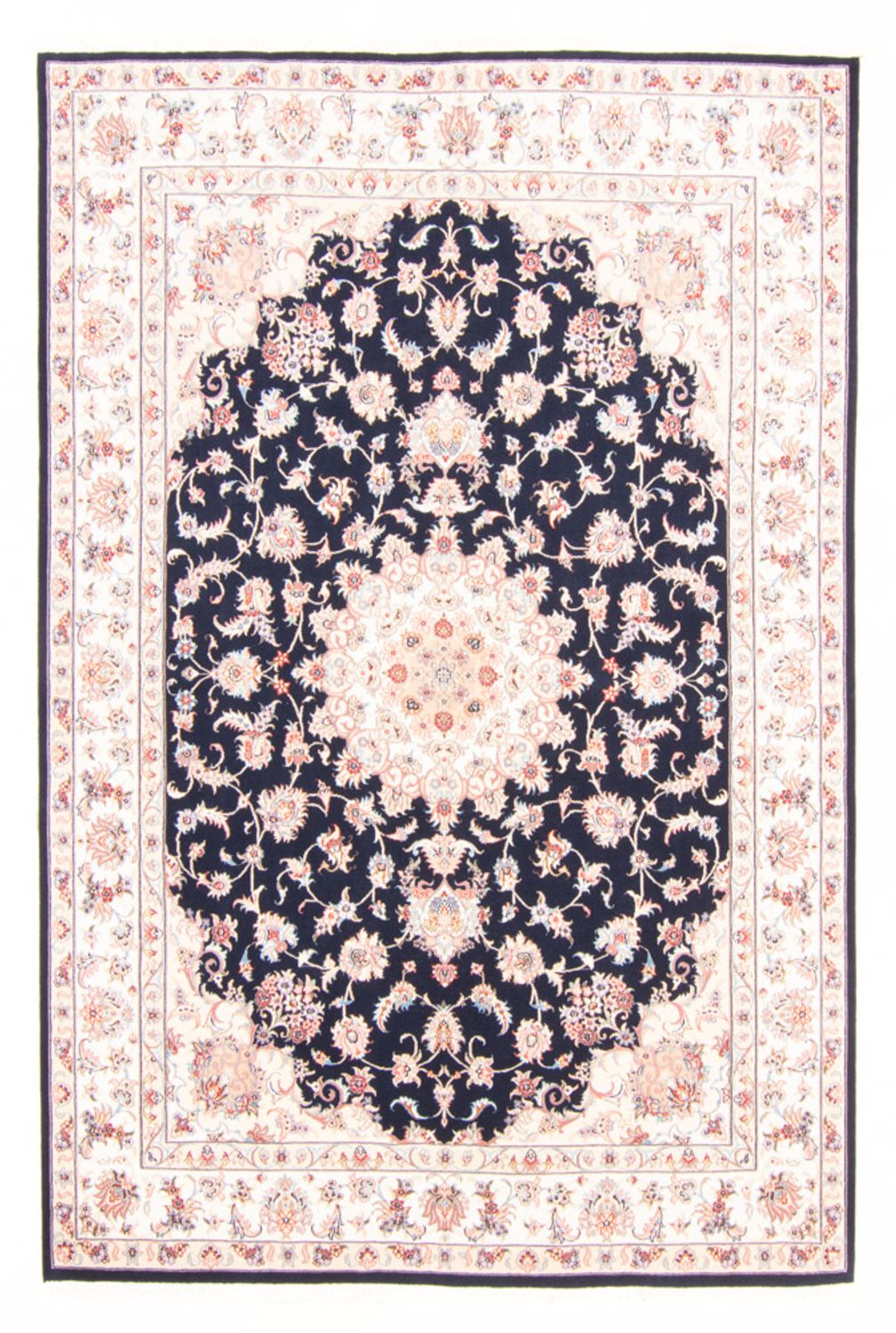 Persisk tæppe - Tabriz - Royal - 233 x 168 cm - mørkeblå