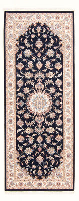 Løber Persisk tæppe - Tabriz - Royal - 208 x 82 cm - mørkeblå