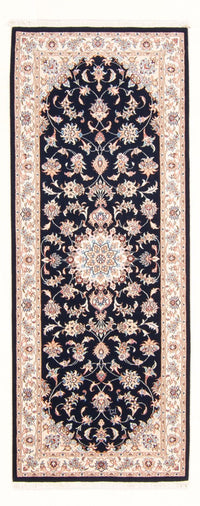 Løber Persisk tæppe - Tabriz - Royal - 208 x 82 cm - mørkeblå