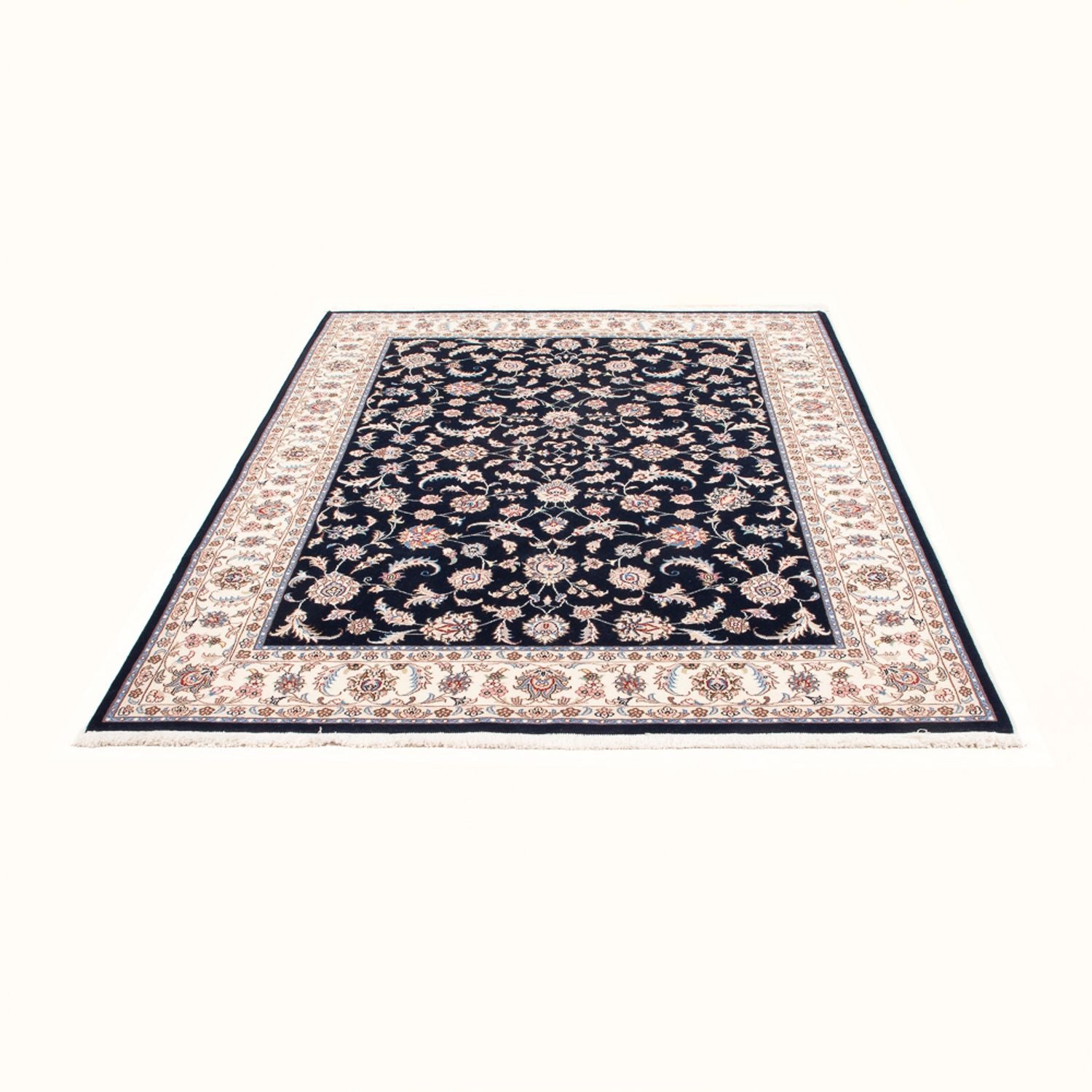Persisk tæppe - Tabriz - Royal - 201 x 153 cm - mørkeblå