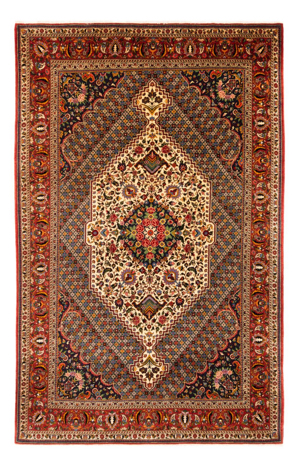 Persisk tæppe - Nomadisk - 305 x 206 cm - mørk beige