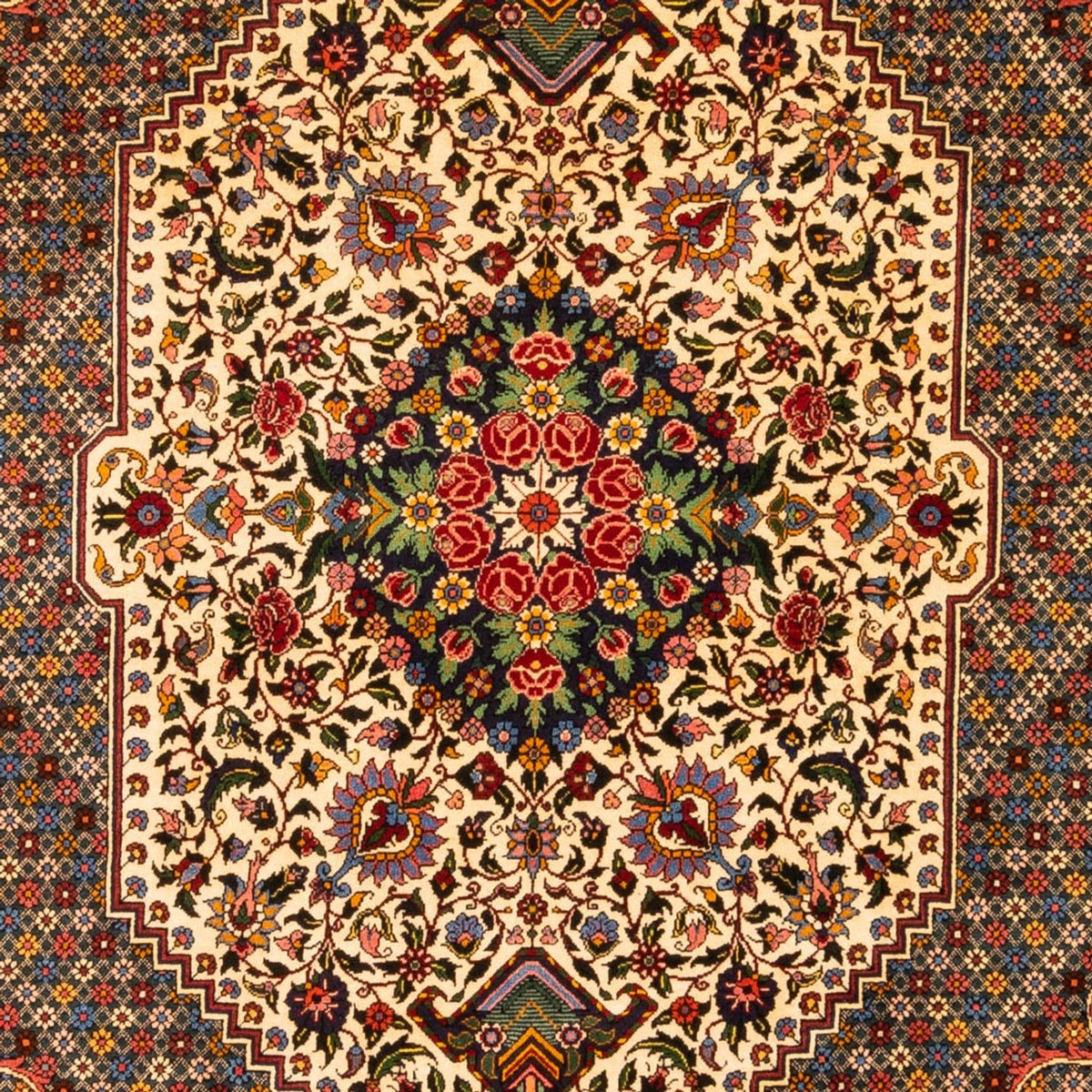 Persisk tæppe - Nomadisk - 305 x 206 cm - mørk beige