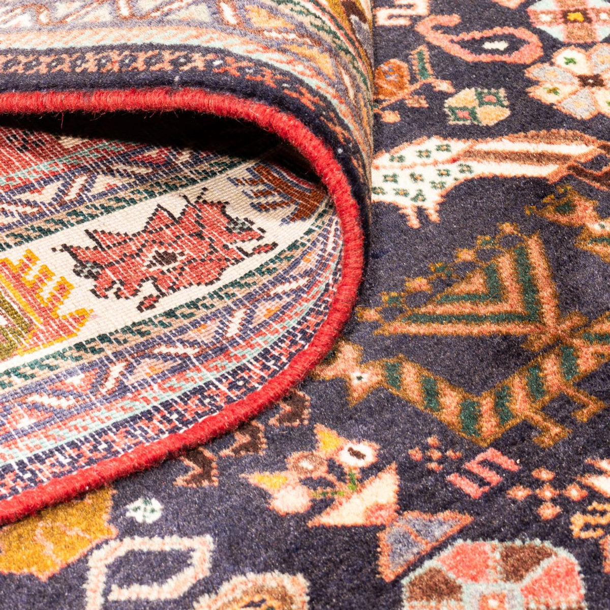 Persisk tæppe - Nomadisk - 250 x 160 cm - mørkeblå