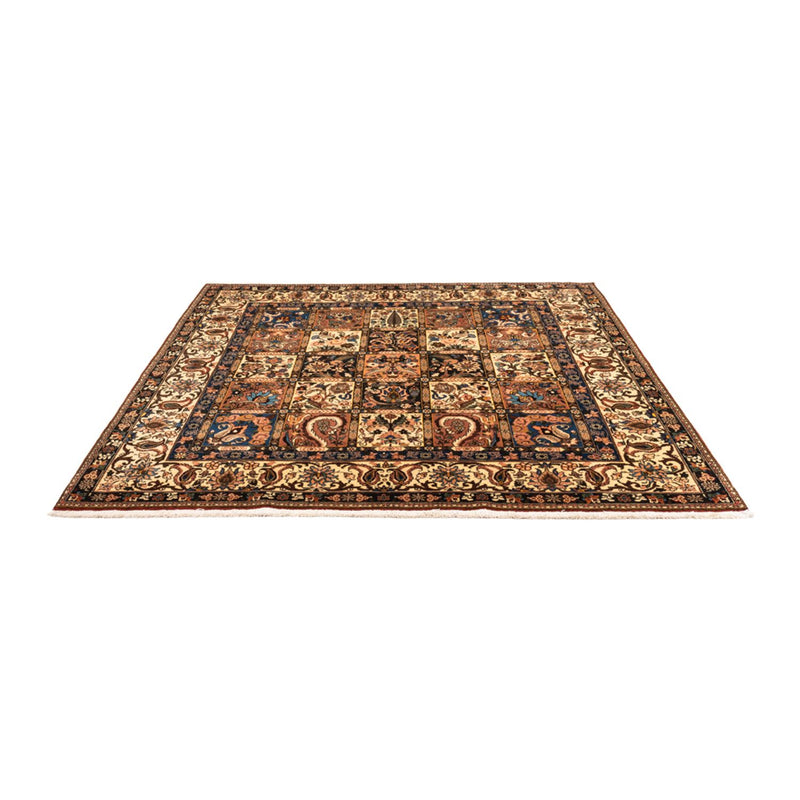 Persisk tæppe - Nomadisk firkantet  - 207 x 199 cm - mørk beige