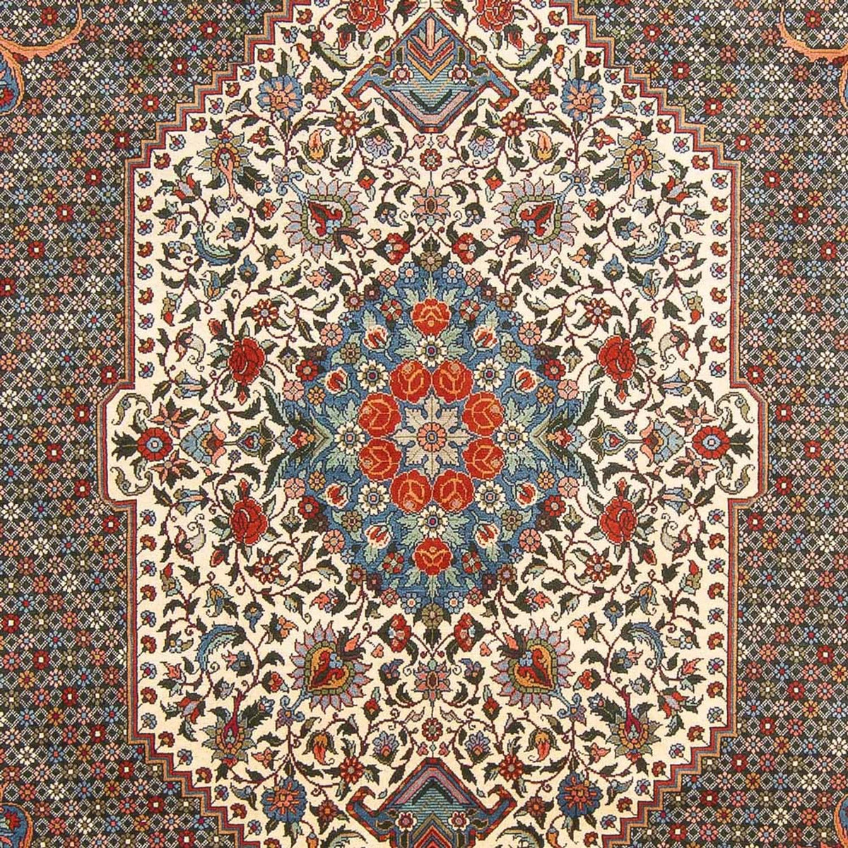 Persisk tæppe - Nomadisk - 315 x 200 cm - mørkeblå