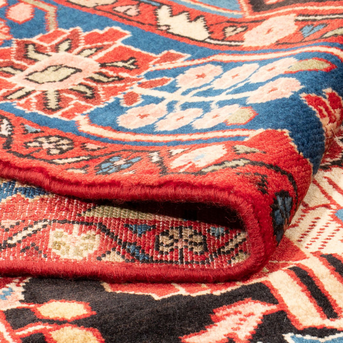 Persisk tæppe - Nomadisk - 280 x 198 cm - mørkeblå