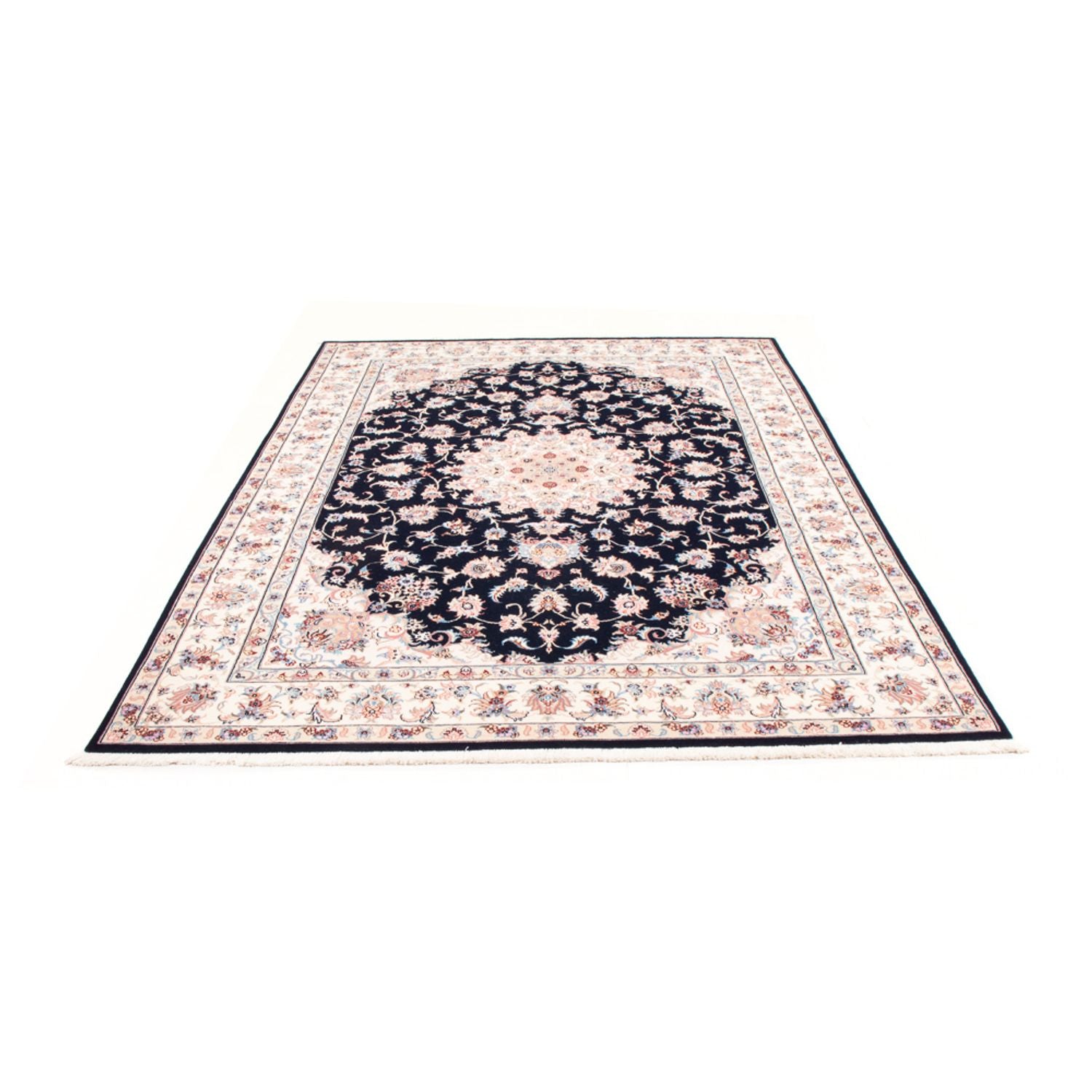 Persisk tæppe - Tabriz - Royal - 234 x 168 cm - mørkeblå