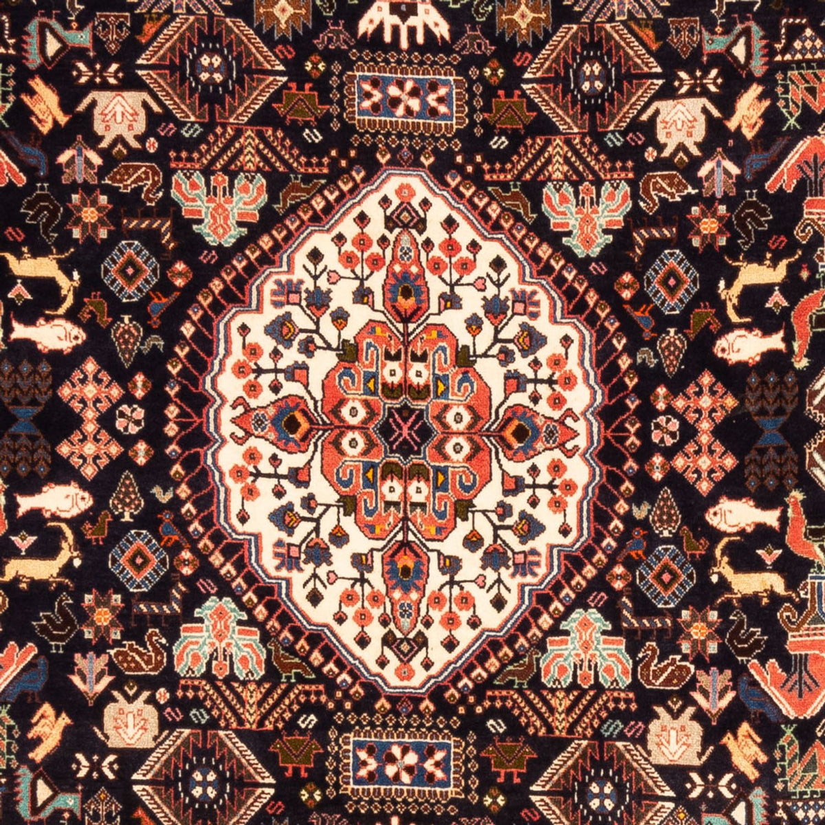 Persisk tæppe - Nomadisk - 252 x 155 cm - mørkeblå