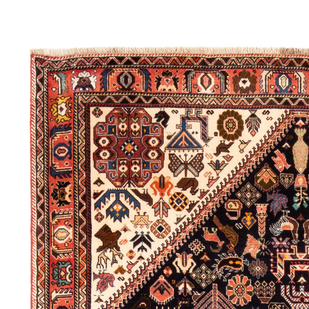 Persisk tæppe - Nomadisk - 252 x 155 cm - mørkeblå