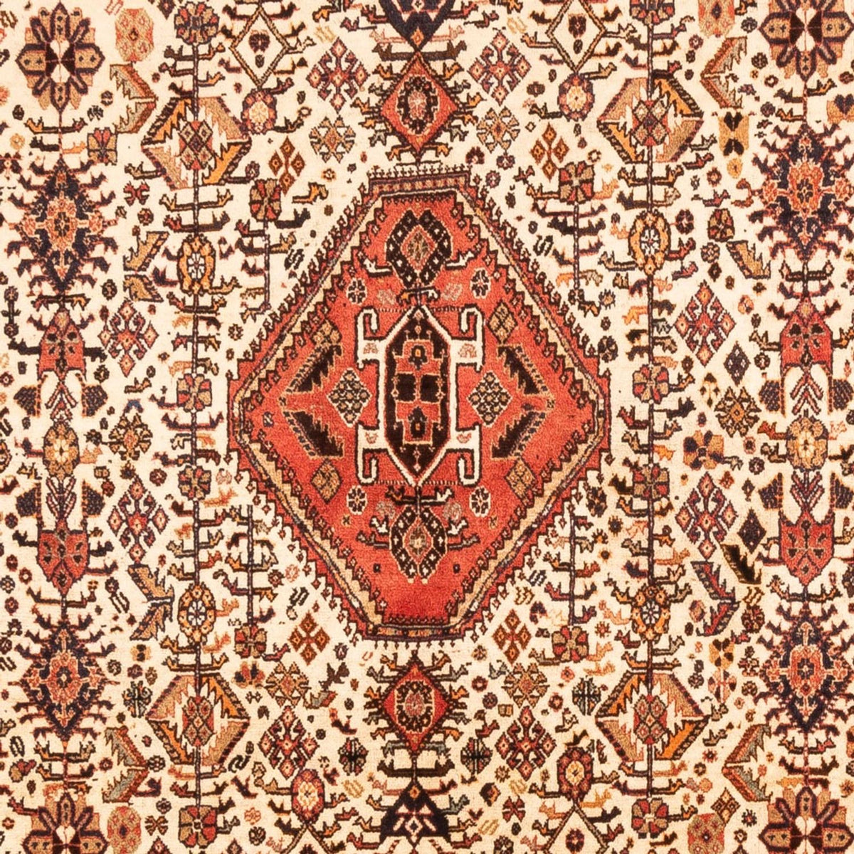 Persisk tæppe - Nomadisk - 252 x 156 cm - creme