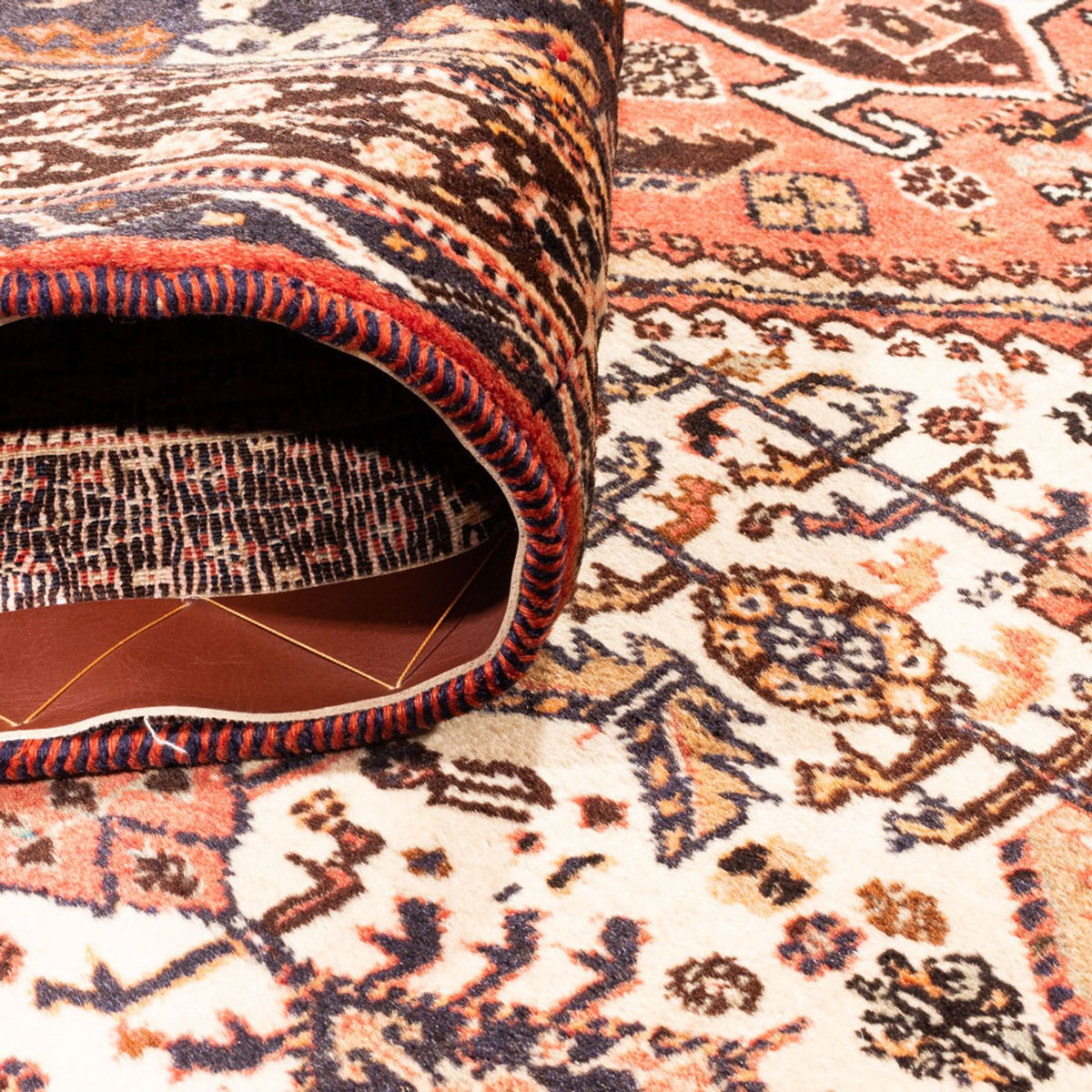 Persisk tæppe - Nomadisk - 252 x 156 cm - creme