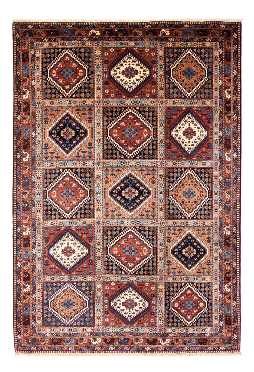 Persisk tæppe - Nomadisk - 306 x 206 cm - bordeaux rød