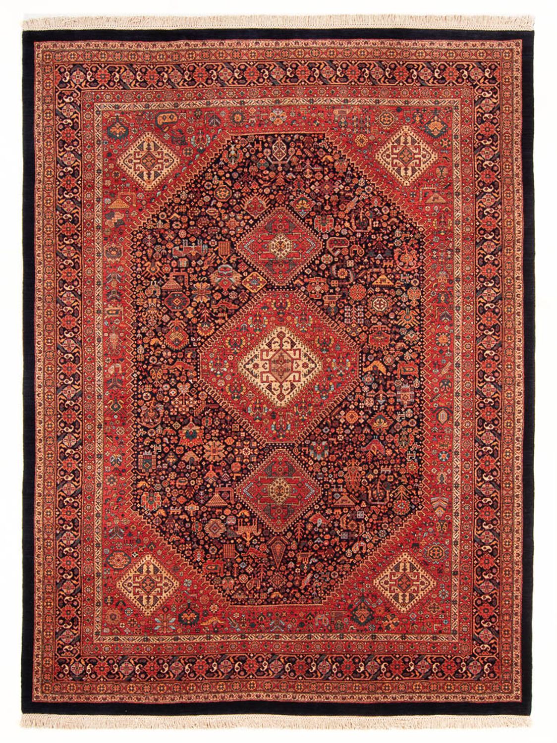Persisk tæppe - Nomadisk - 295 x 213 cm - mørkeblå