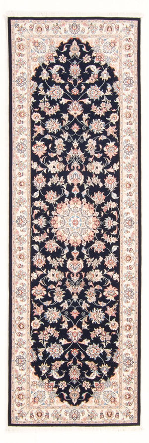 Løber Persisk tæppe - Tabriz - Royal - 252 x 81 cm - mørkeblå