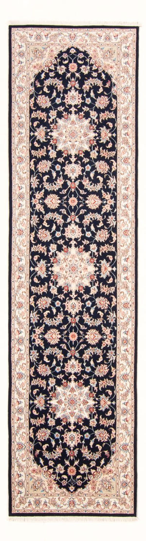Løber Persisk tæppe - Tabriz - Royal - 295 x 81 cm - mørkeblå