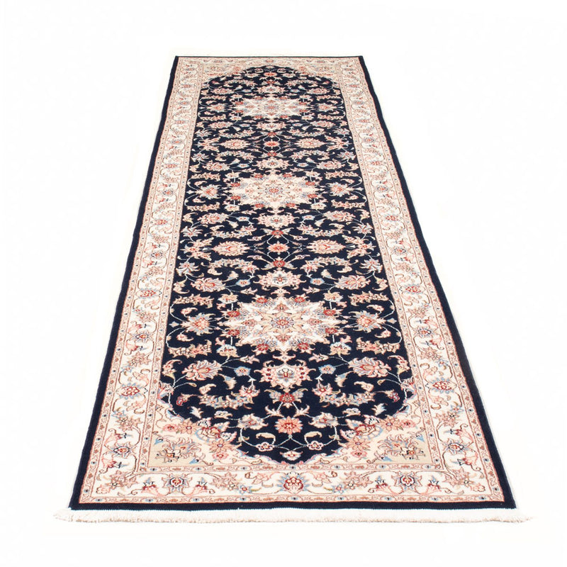 Løber Persisk tæppe - Tabriz - Royal - 295 x 81 cm - mørkeblå