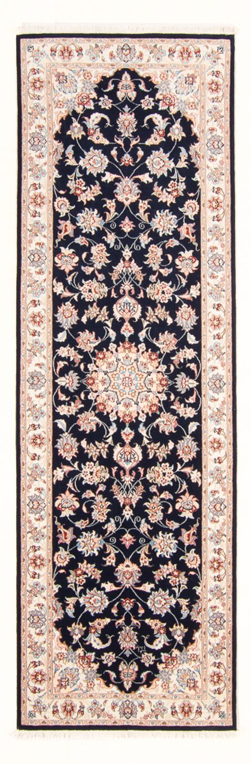 Løber Persisk tæppe - Tabriz - Royal - 251 x 80 cm - mørkeblå