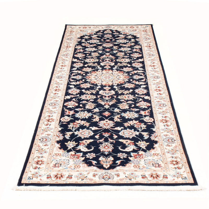 Løber Persisk tæppe - Tabriz - Royal - 251 x 80 cm - mørkeblå