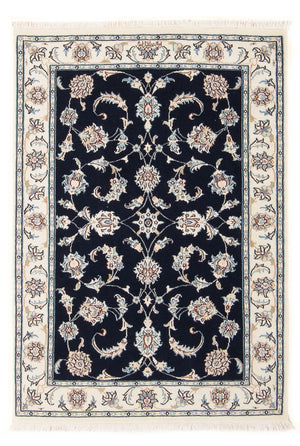 Persisk tæppe - Nain - Premium - 118 x 80 cm - mørkeblå