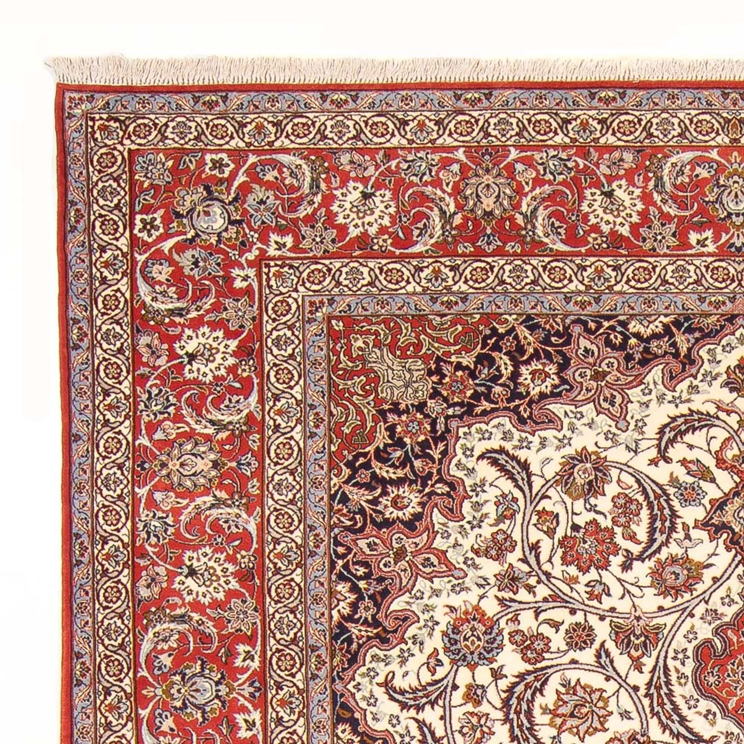 Persisk tæppe - Isfahan - Premium - 300 x 204 cm - creme