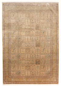 Silketæppe - Ghom Silk - Premium - 294 x 191 cm - mørk beige