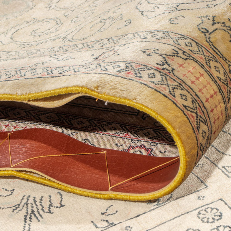 Silketæppe - Ghom Silk - Premium - 294 x 191 cm - mørk beige