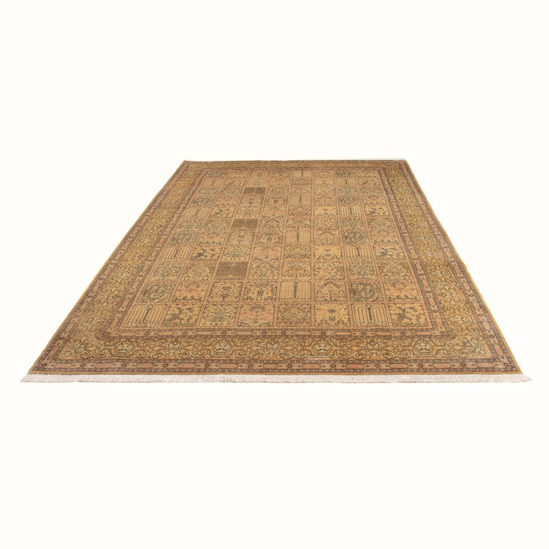 Silketæppe - Ghom Silk - Premium - 294 x 191 cm - mørk beige