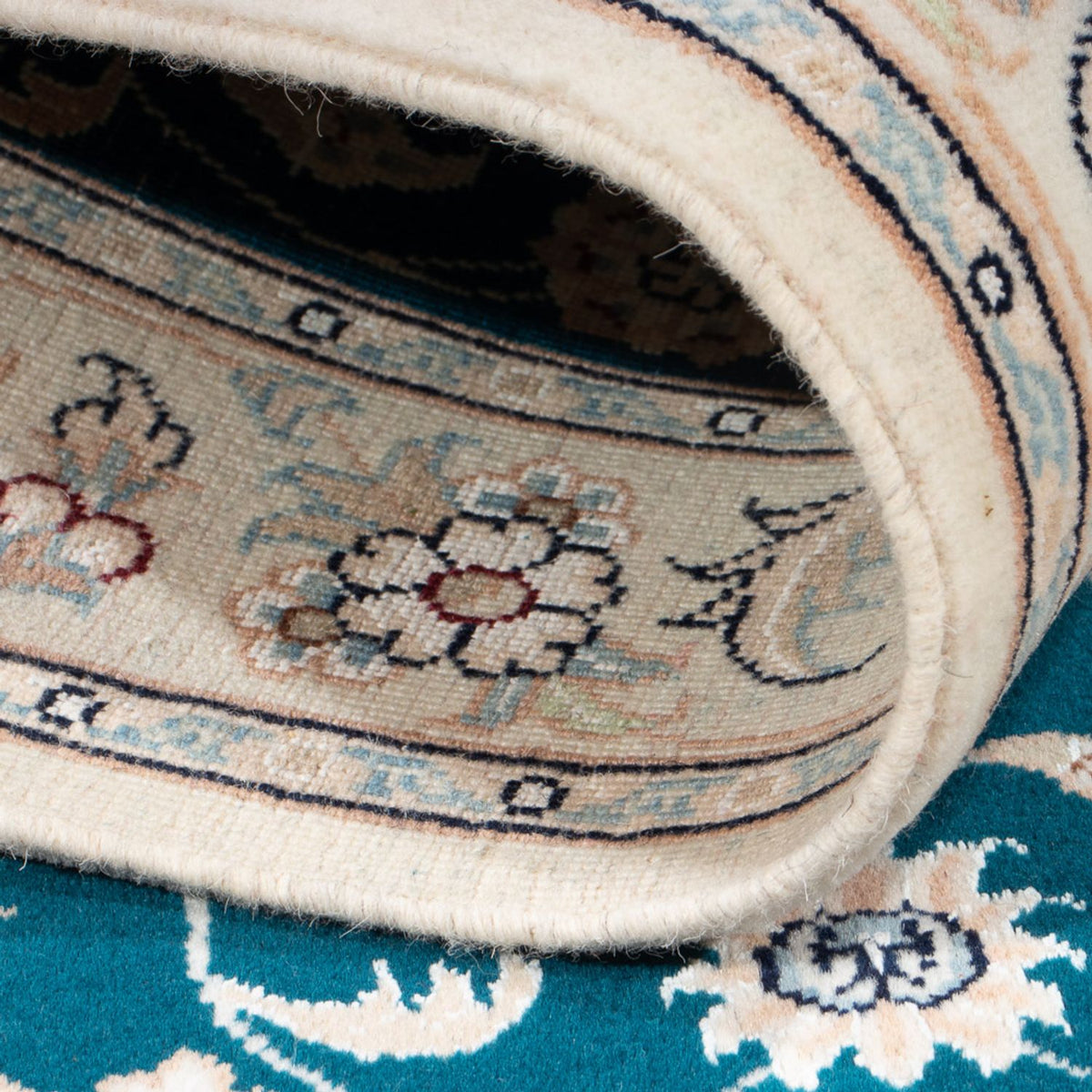 Persisk tæppe - Nain - Premium - 120 x 81 cm - mørkegrøn