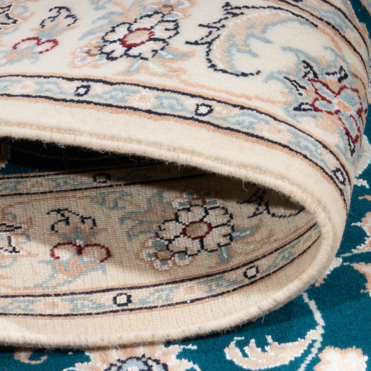 Persisk tæppe - Nain - Premium - 120 x 80 cm - mørkegrøn