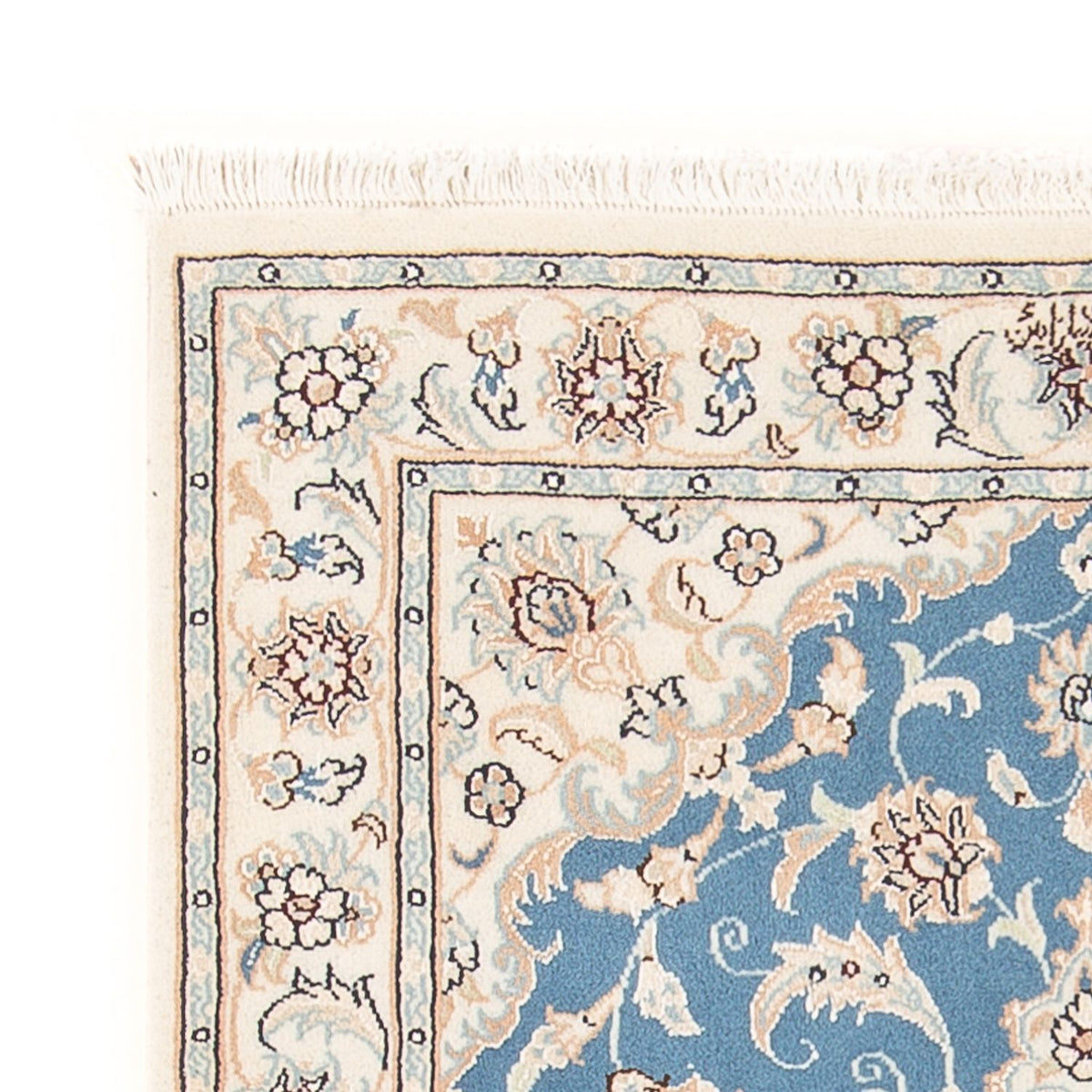 Persisk tæppe - Nain - Premium - 117 x 80 cm - lyseblå