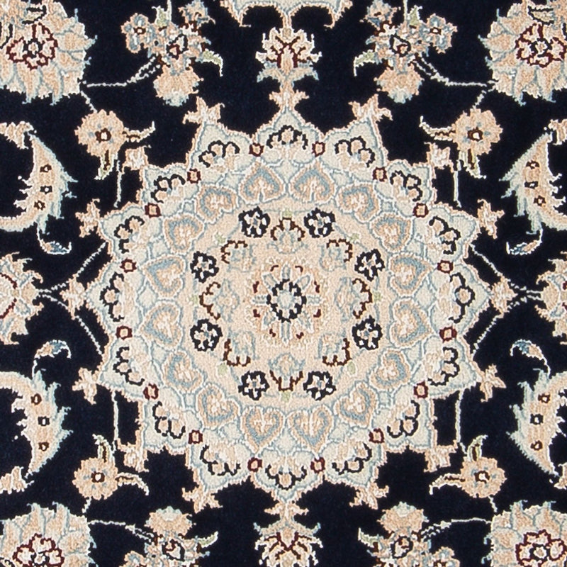 Persisk tæppe - Nain - Premium - 118 x 81 cm - mørkeblå