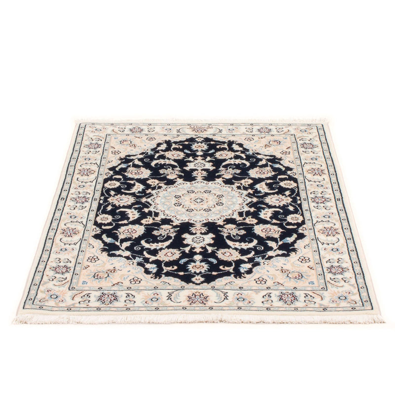 Persisk tæppe - Nain - Premium - 118 x 81 cm - mørkeblå