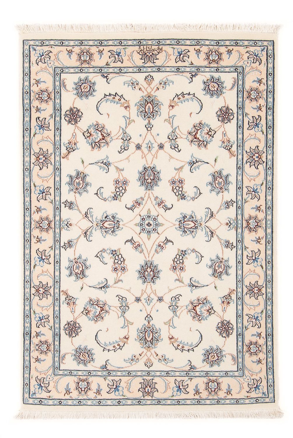 Persisk tæppe - Nain - Premium - 122 x 81 cm - creme